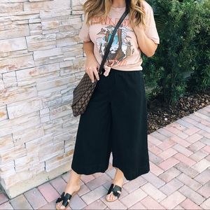 Topshop Wide Leg Crop Jeans